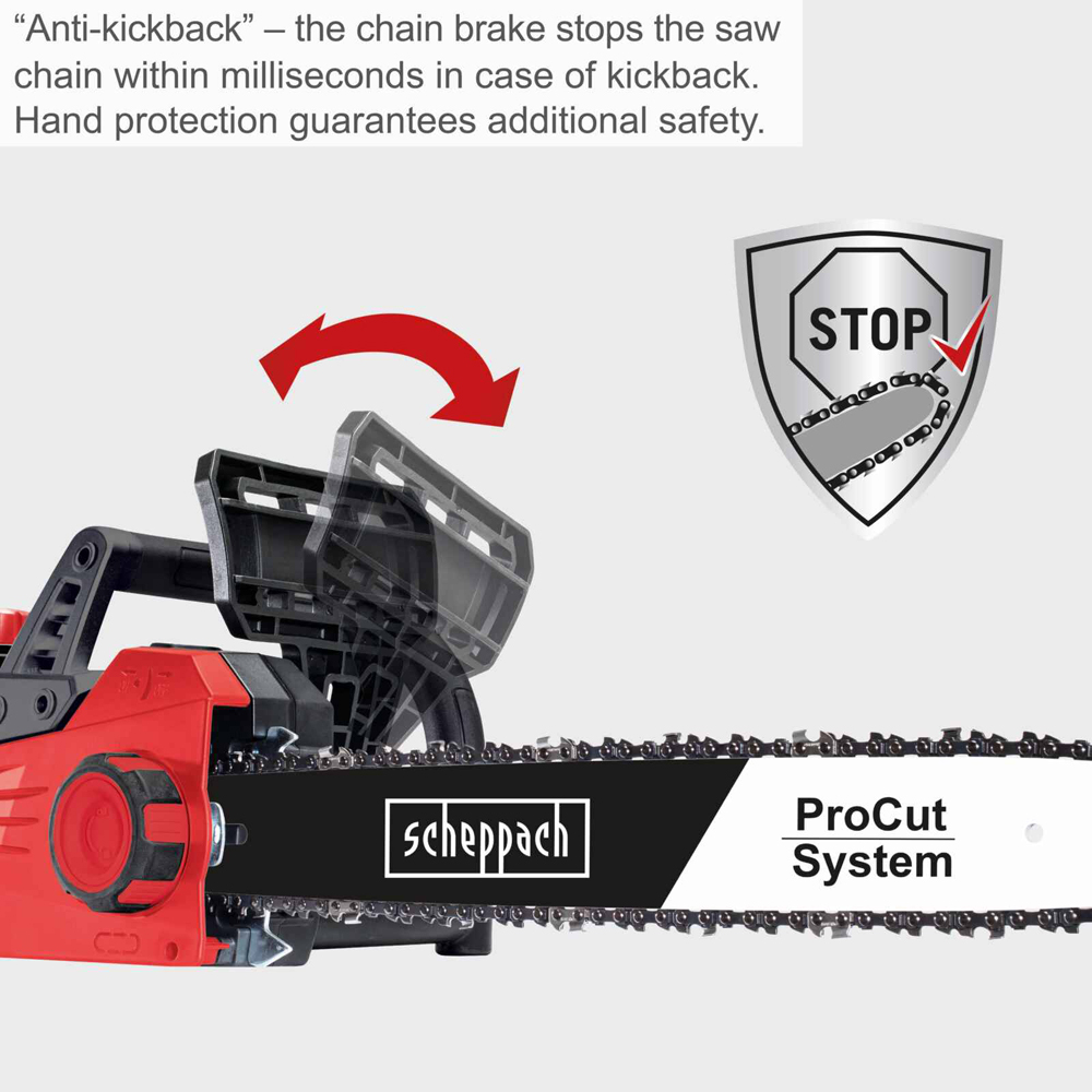 Scheppach CSE2600 44cm Electric Chainsaw 2400W Image 2