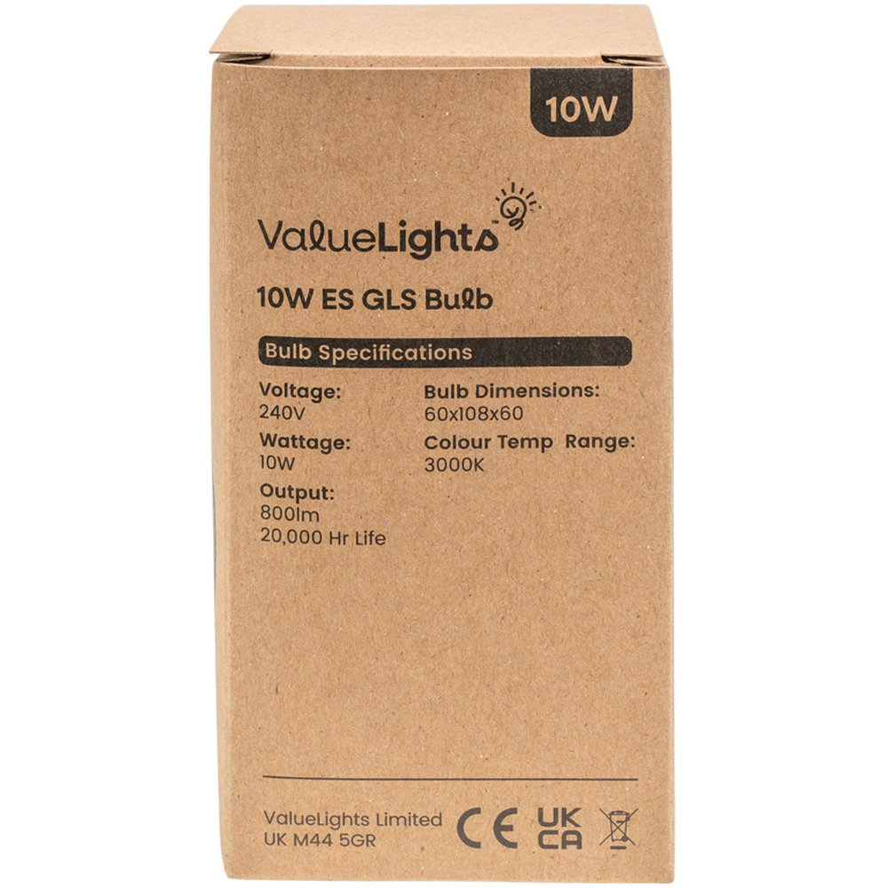 ValueLights 8 Pack E27 LED 10W Warm White 3000K Light Bulbs Image 4