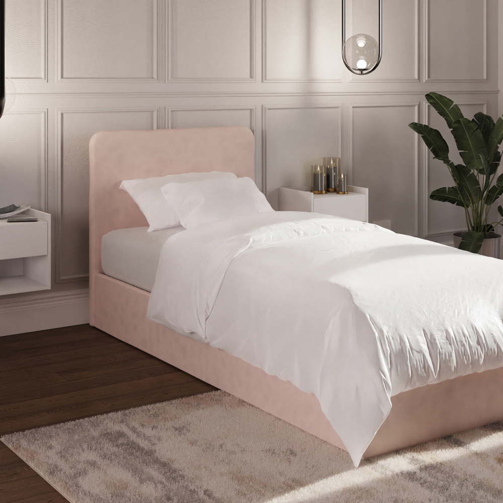 GFW Chiswick Single Soft Pink Ottoman Bed with SC Pocket Sprung Mattress Image 8