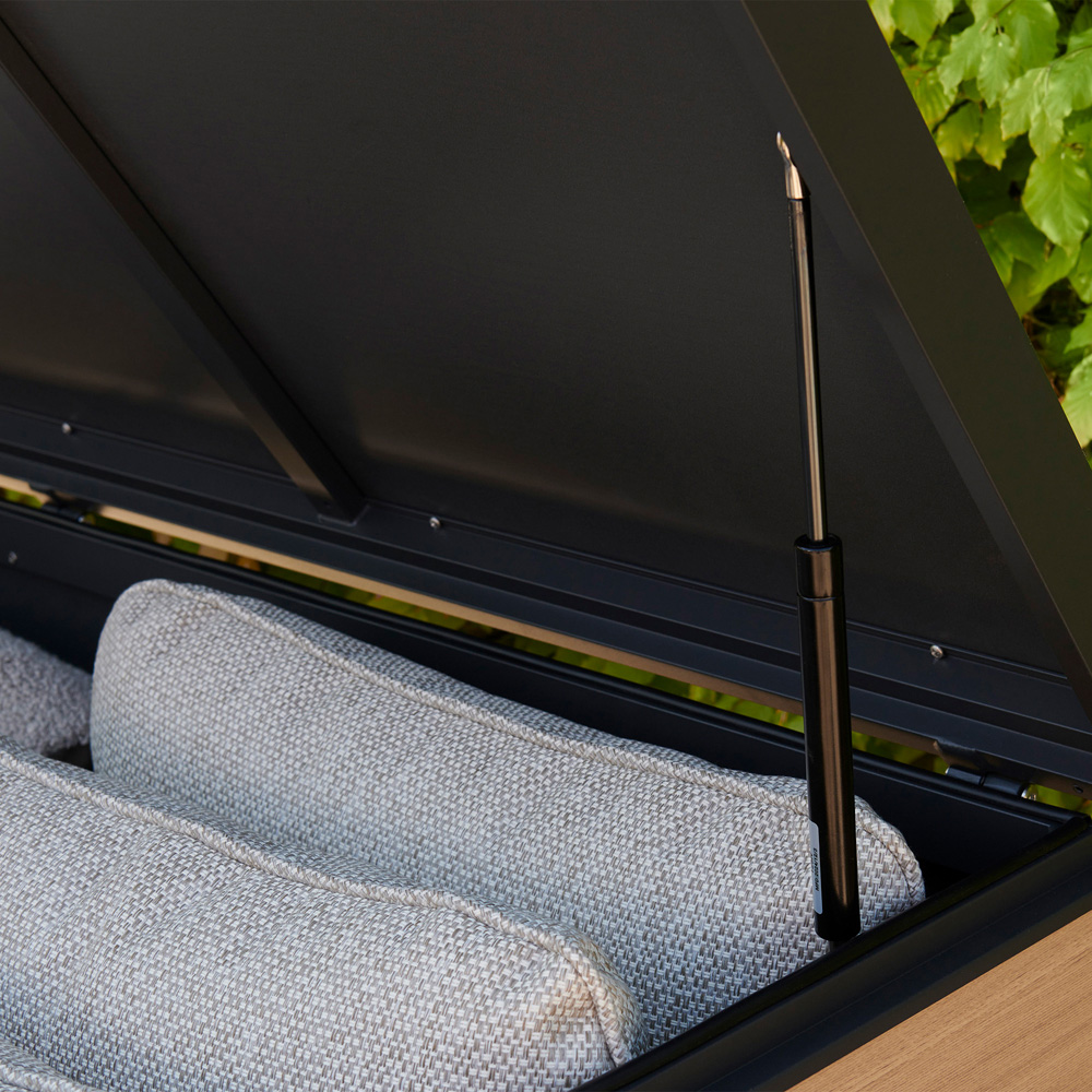 Royce Large Wood Look Outdoor Storage Box Image 5