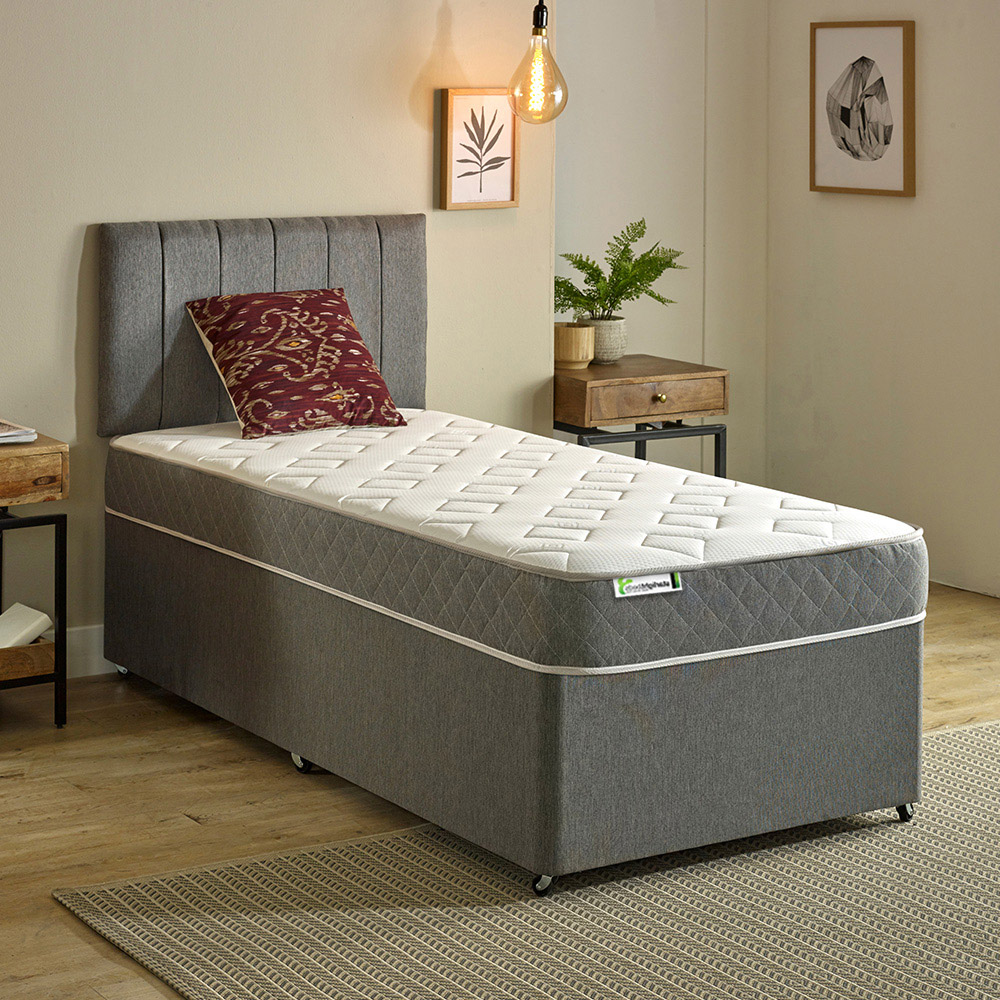 Starlight Beds Jump n Tac European Small Single Grey Memory Foam and Spring Mattress Image 2