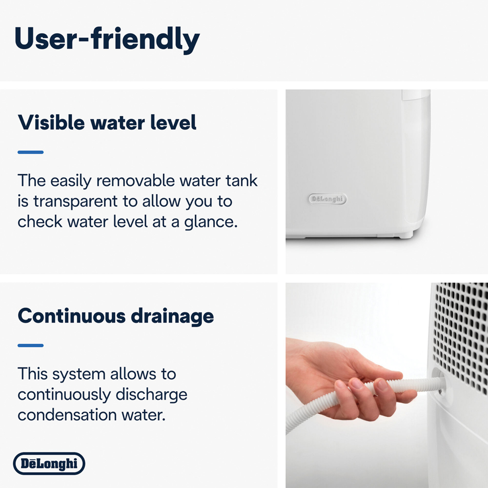 De'Longhi Tasciugo AriaDry Multi White Dehumidifier 12L Image 2