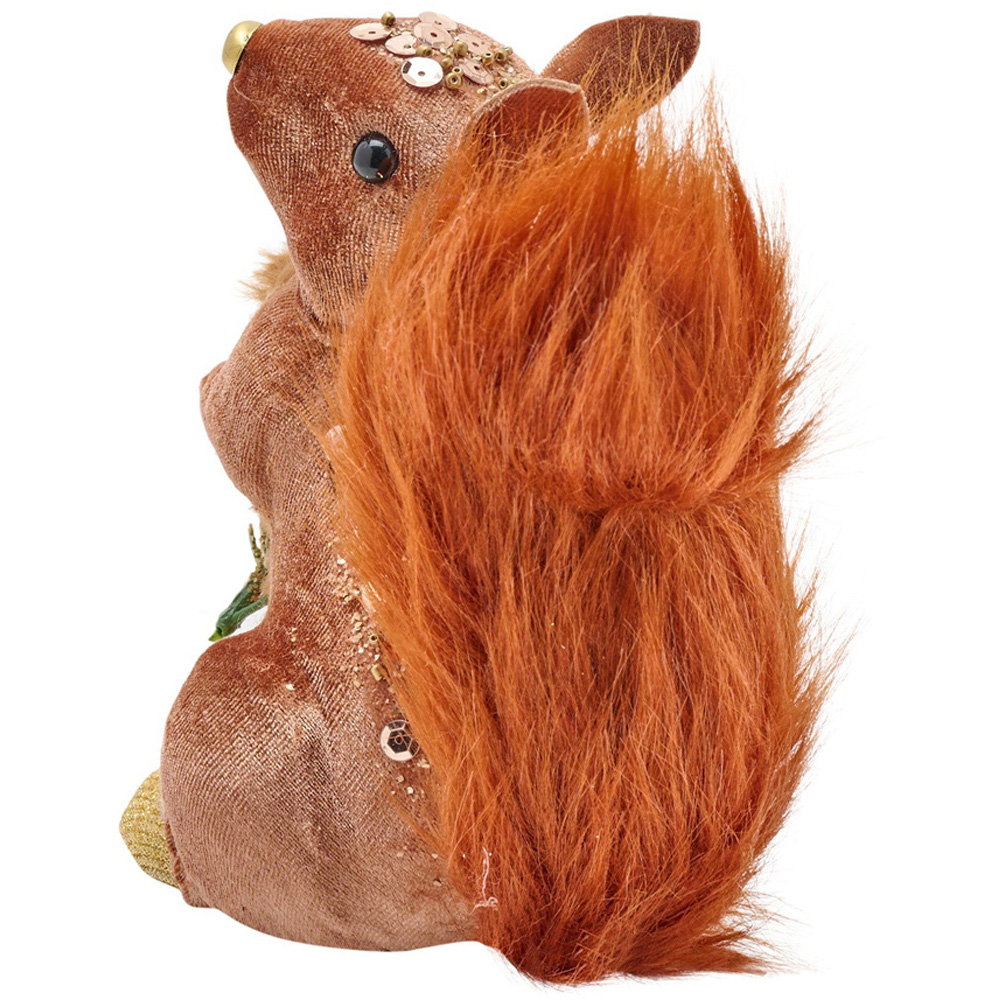The Christmas Gift Co Squirrel with Pine Cone and Berries Decoration Image 3