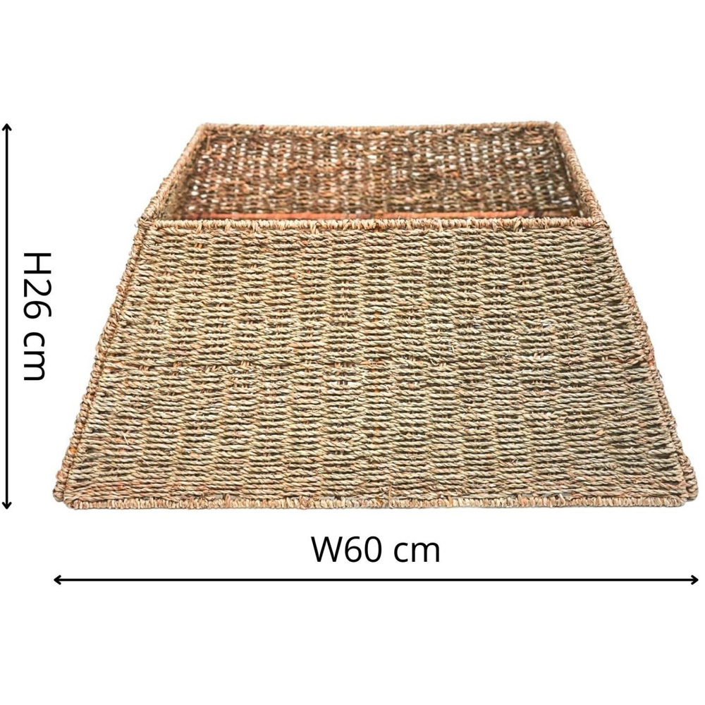 Ivyline Seagrass Artisanal Handwoven Foldable Square Christmas Tree Skirt 60cm Image 7