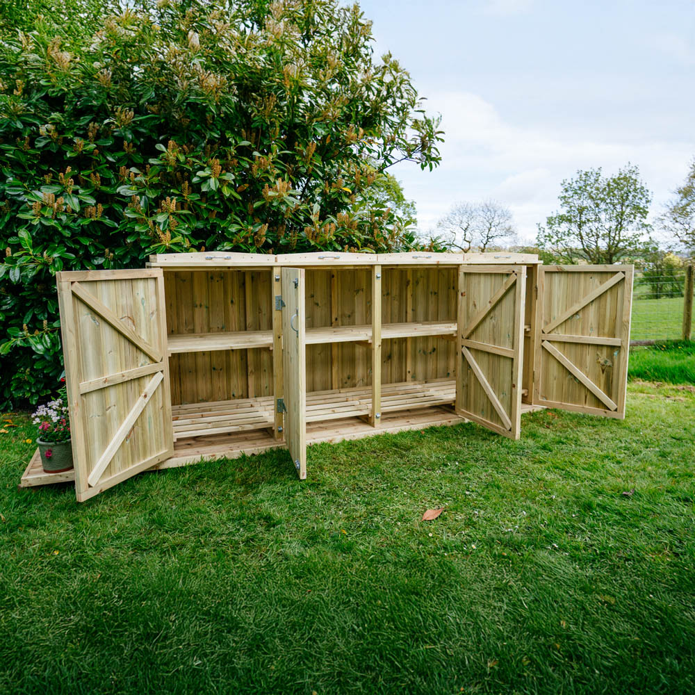 The Garden Village Shireburn 8 Recycle Box Storage Shed Image 9