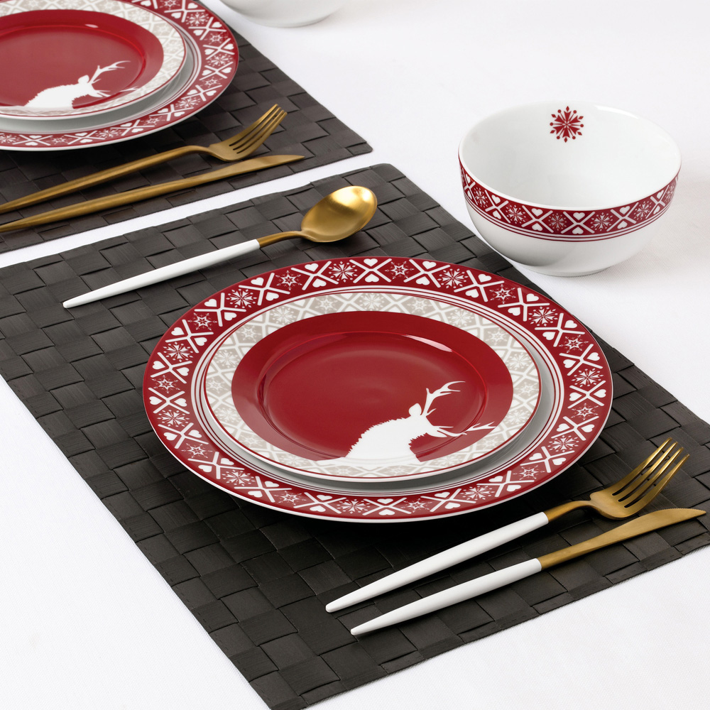 Waterside Nordic Reindeer 12 Piece Dinner Set Image 2