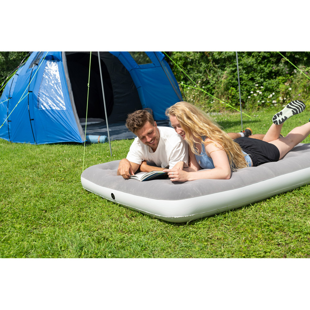 Bestway Double Flocked Inflatable Airbed with Handheld AC Pump Image 9