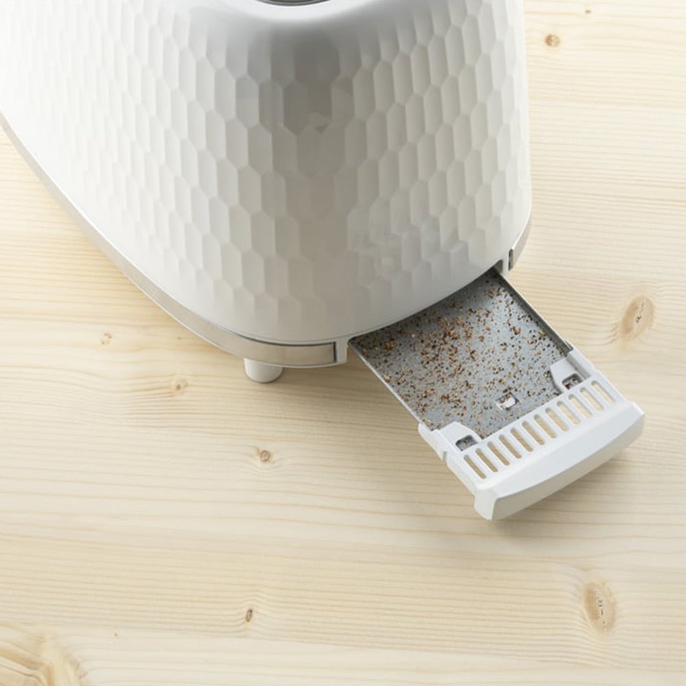 Daewoo Honeycomb White 2 Slice Toaster Image 3