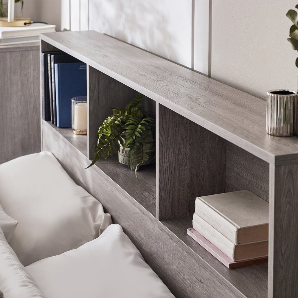 Julian Bowen Bali Single Grey Oak Storage Ottoman Bed Image 7