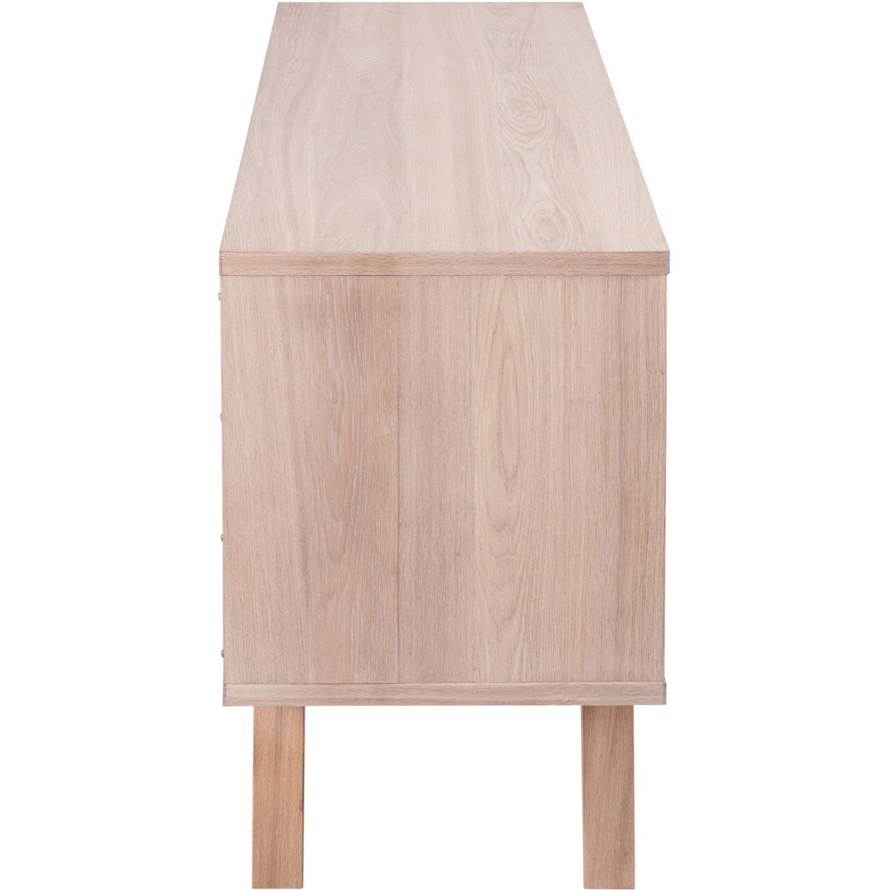 Florence A Line 4 Drawer Sliding Door White Oak Sideboard Image 3
