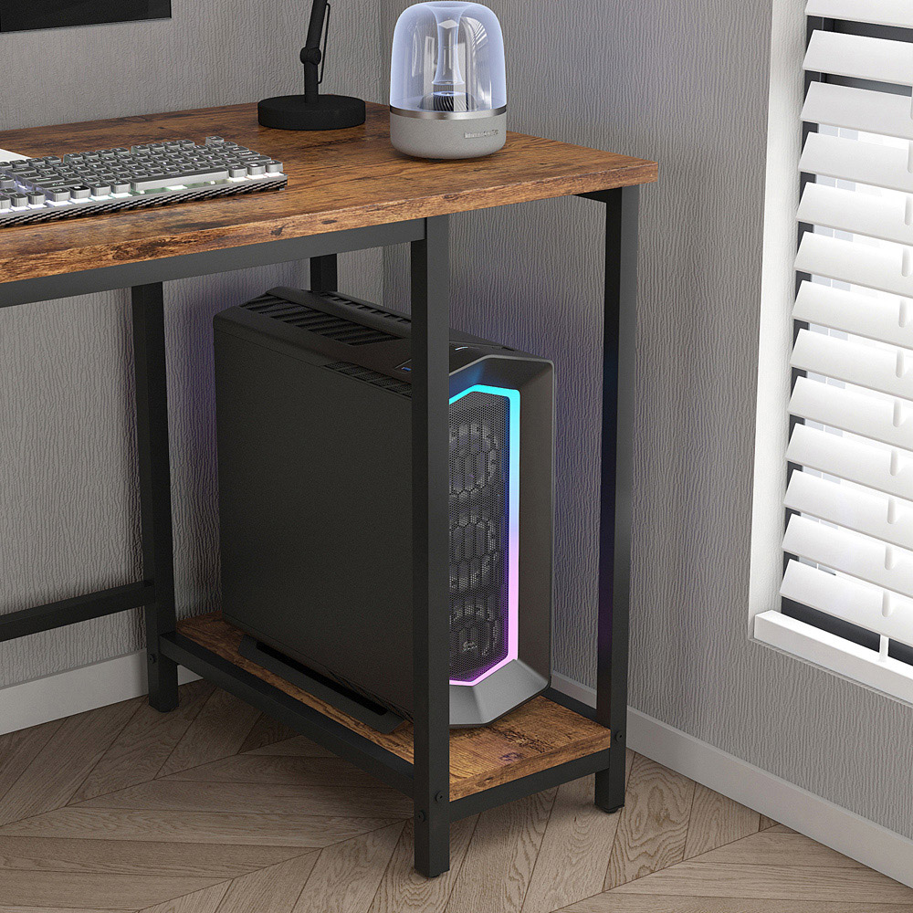 Chicago 2 Adjustable Shelf Computer Desk Brown Image 5