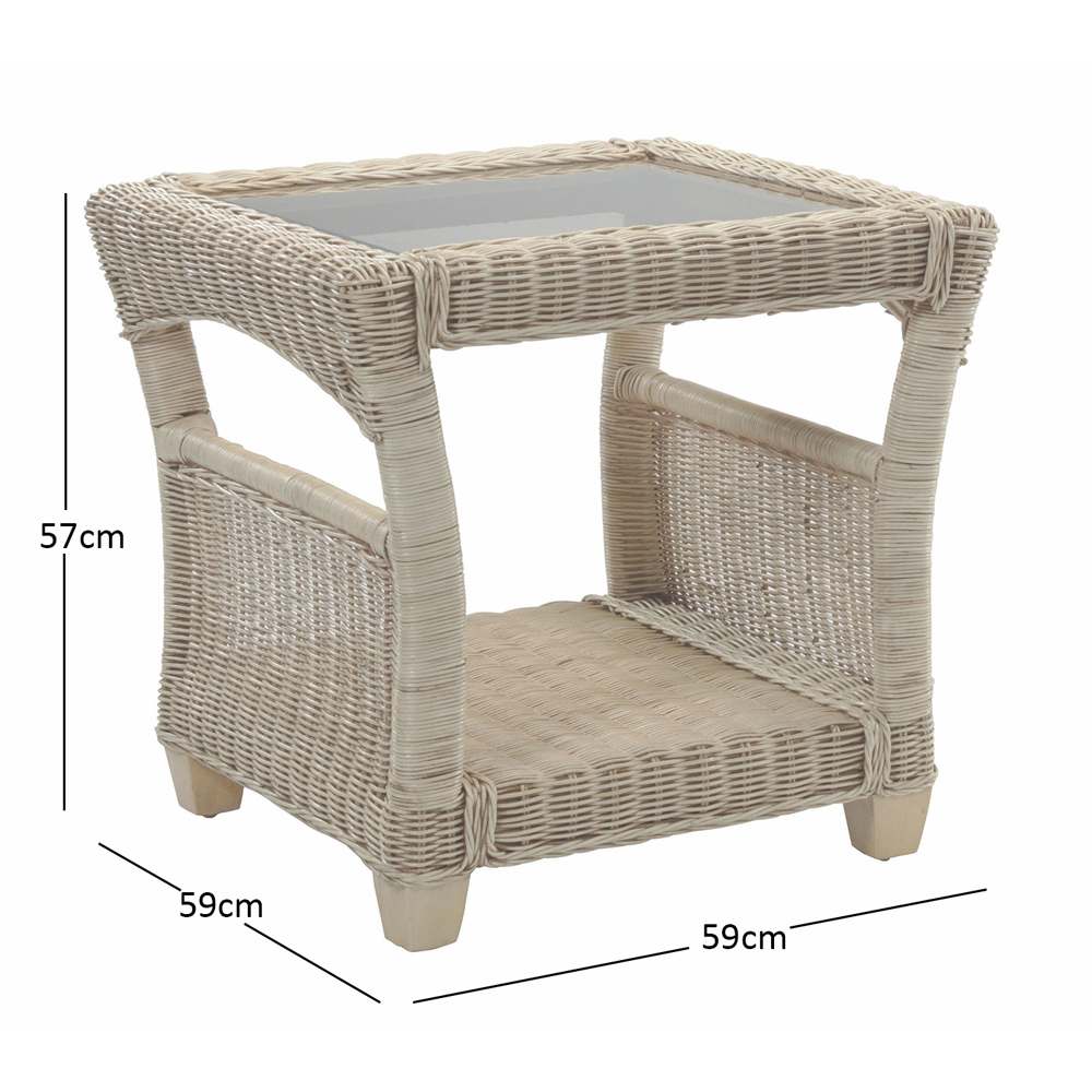 Desser Corsica Natural Wicker Side Table Image 4
