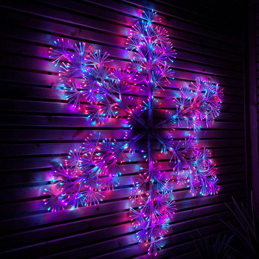 Samuel Alexander Rainbow LED Twinkling Starburst Snowflake Christmas Decoration 1.2m Image 5