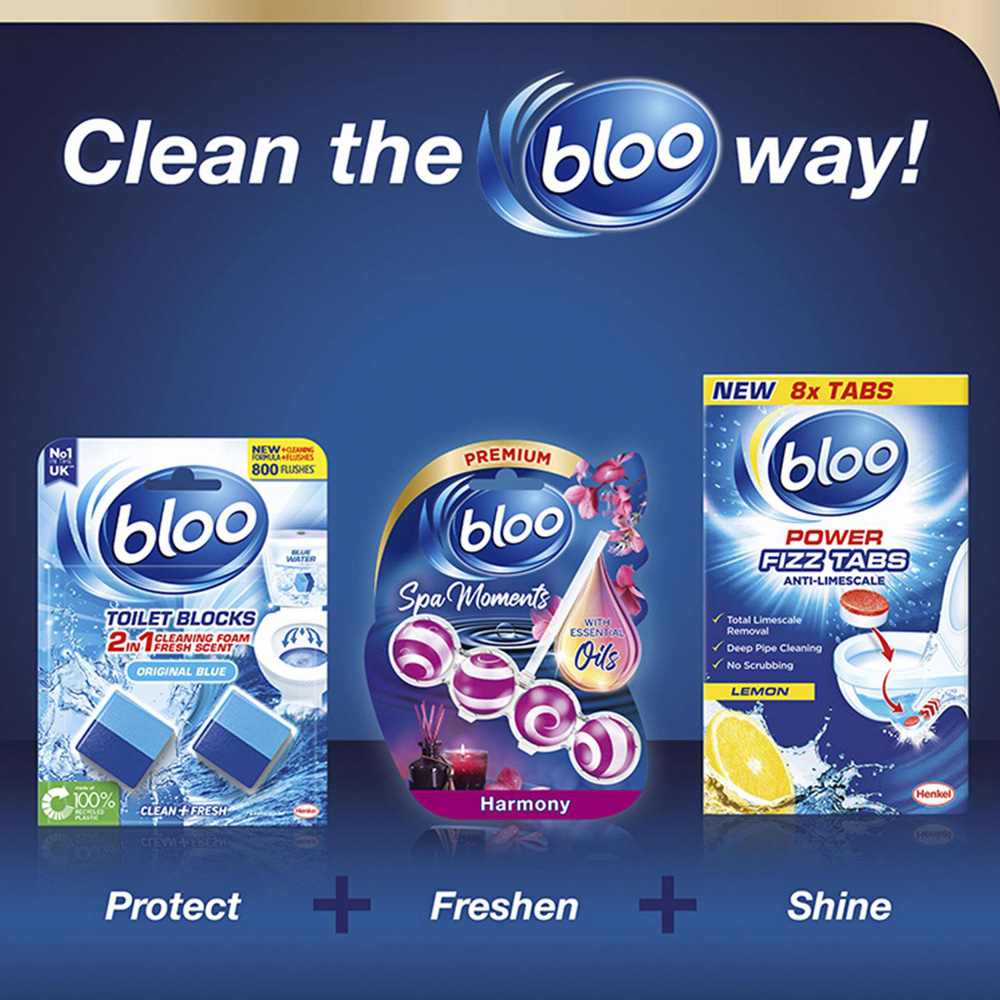 Bloo Spa Moments Harmony Essential Oil Toilet Rim Block 6 Pack Image 5