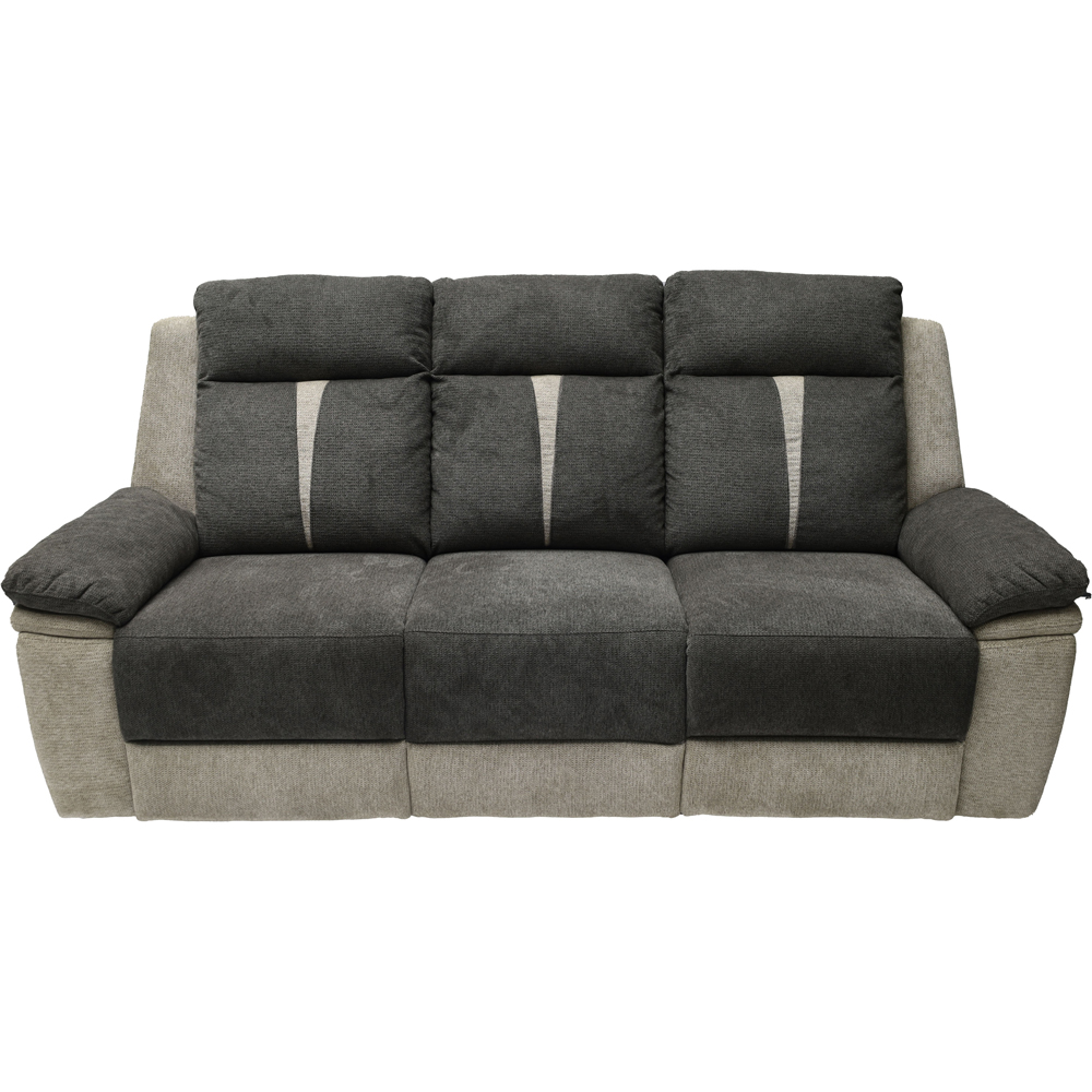 Comfy Living 3 Seater Grey Manual Recliner Sofa Image 4