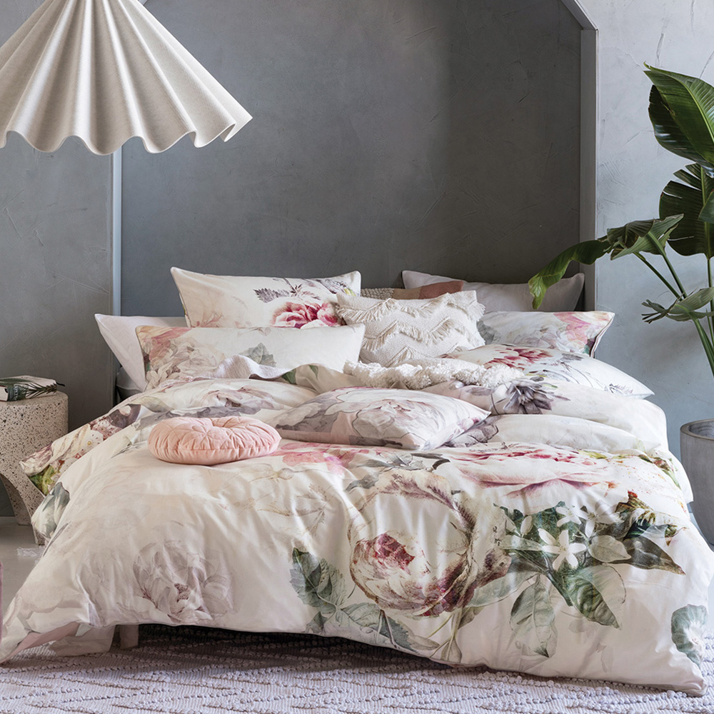 Linen House Sansa Super King Floral Duvet Cover Set Image 1