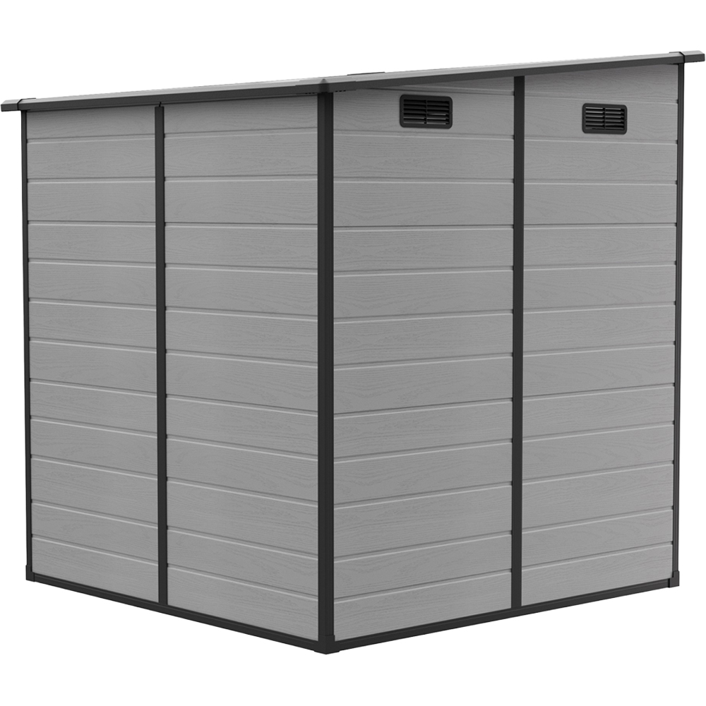Living and Home 6 x 6ft Plastic Pent Garden Storage Shed with Window Image 5