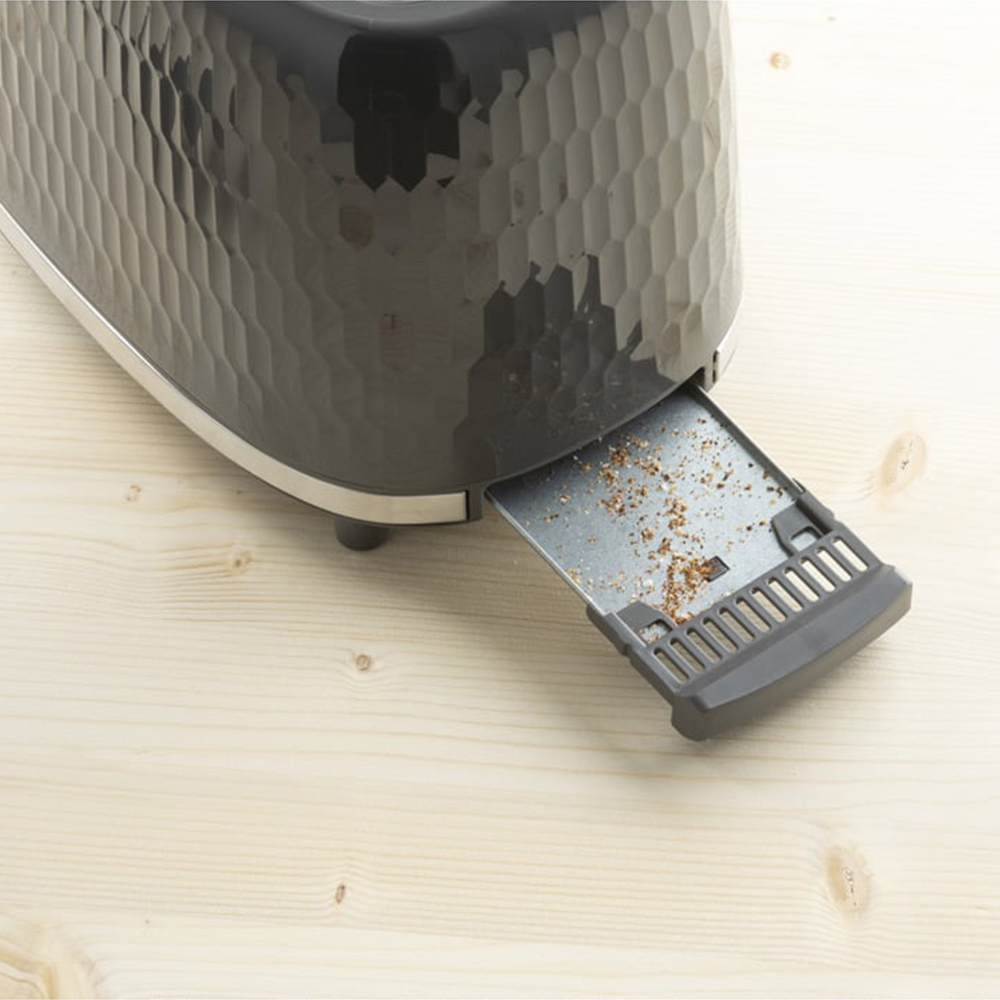 Daewoo Honeycomb Grey 2 Slice Toaster Image 3