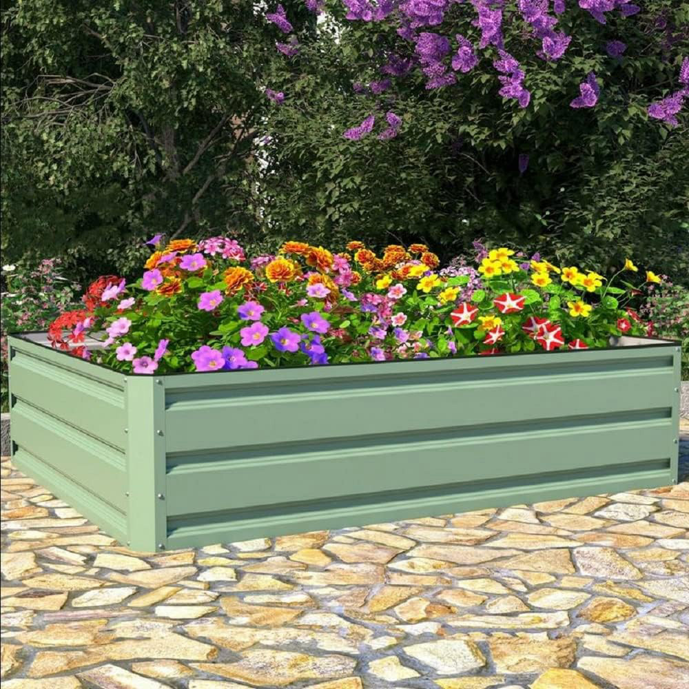 Garden Gear Light Green Metal XL Raised Garden Bed 2 Pack Image 2