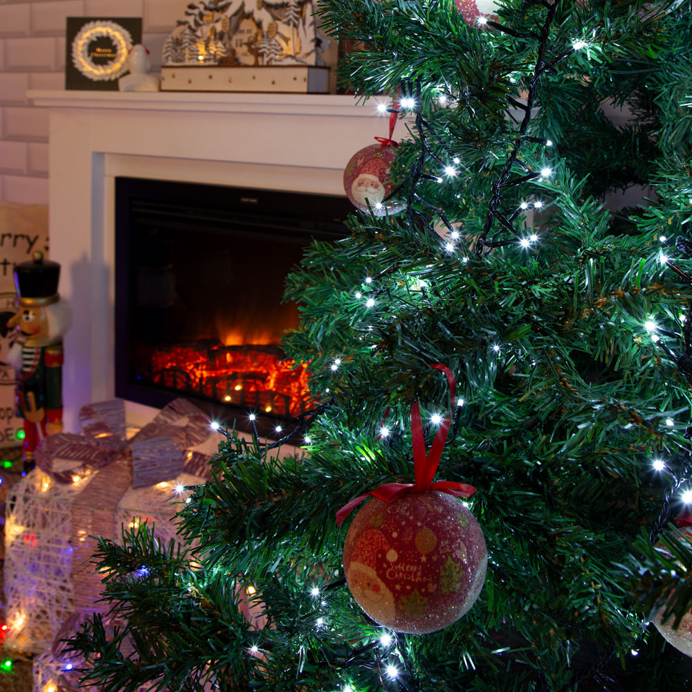 The Christmas Workshop 960 White LED Cluster String Light Image 3