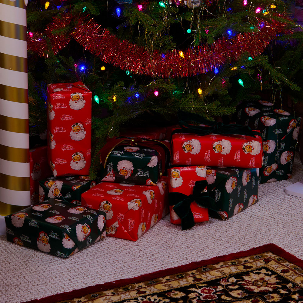 Retro Santa Gift Wrap Image 2