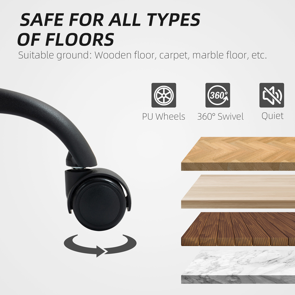 Portland Black Faux Leather Tilting Home Office Chair Image 6