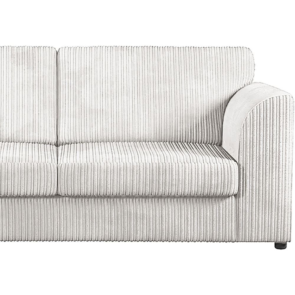 Luxor 5 Seater Silver Jumbo Cord Full Back Sofa Suite Image 4