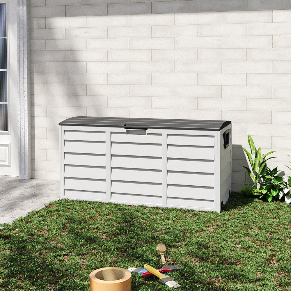 Living and Home 290L Grey Top Garden Storage Box Image 6