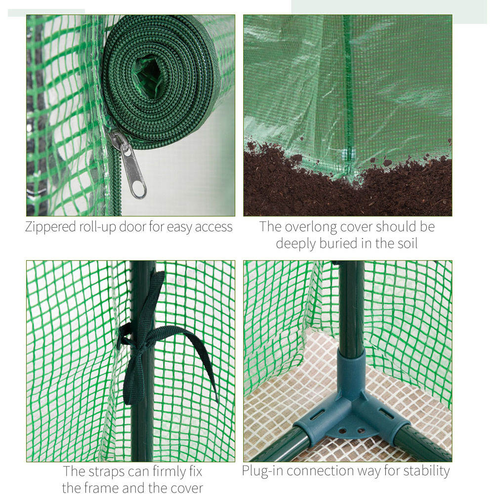 Outsunny Green 3.2 x 1.6ft Mini Greenhouse Image 6
