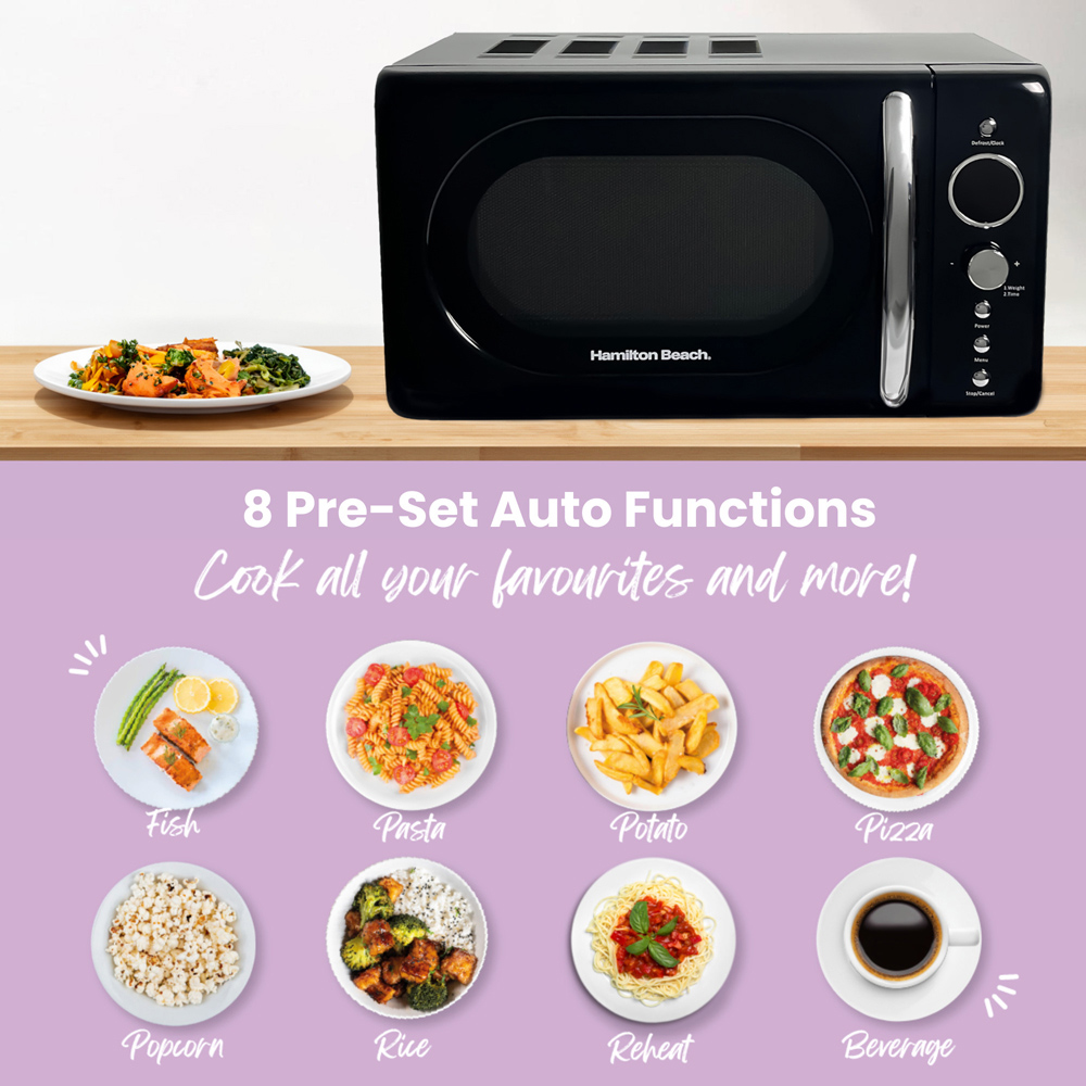 Hamilton Beach HB70H20B Black 20L Microwave Image 6
