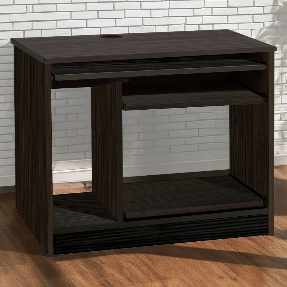 R White Cabinets Computer Desk Black Image 1