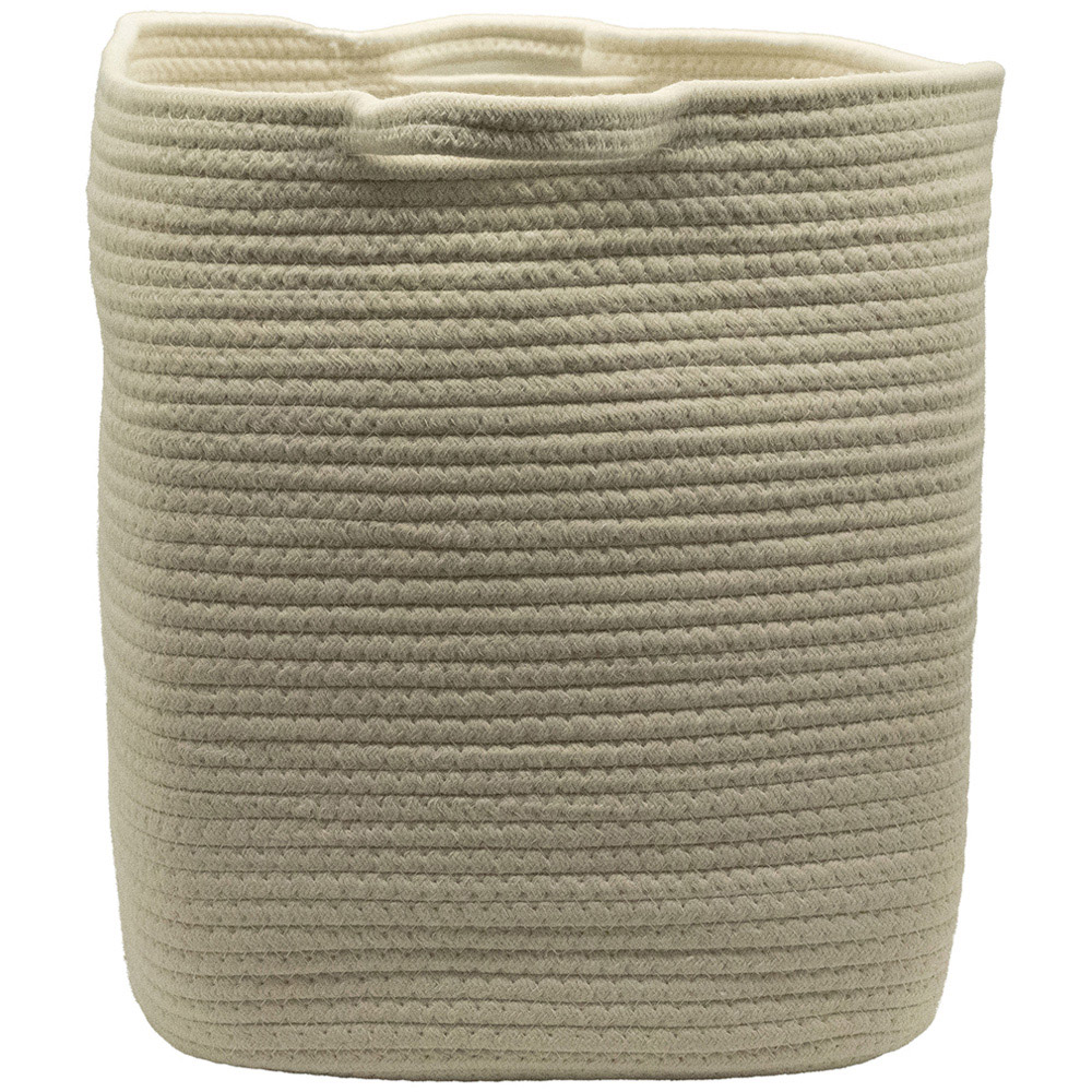 Homebase Cotton Rope White Cube Storage Insert 2 Pack Image 3