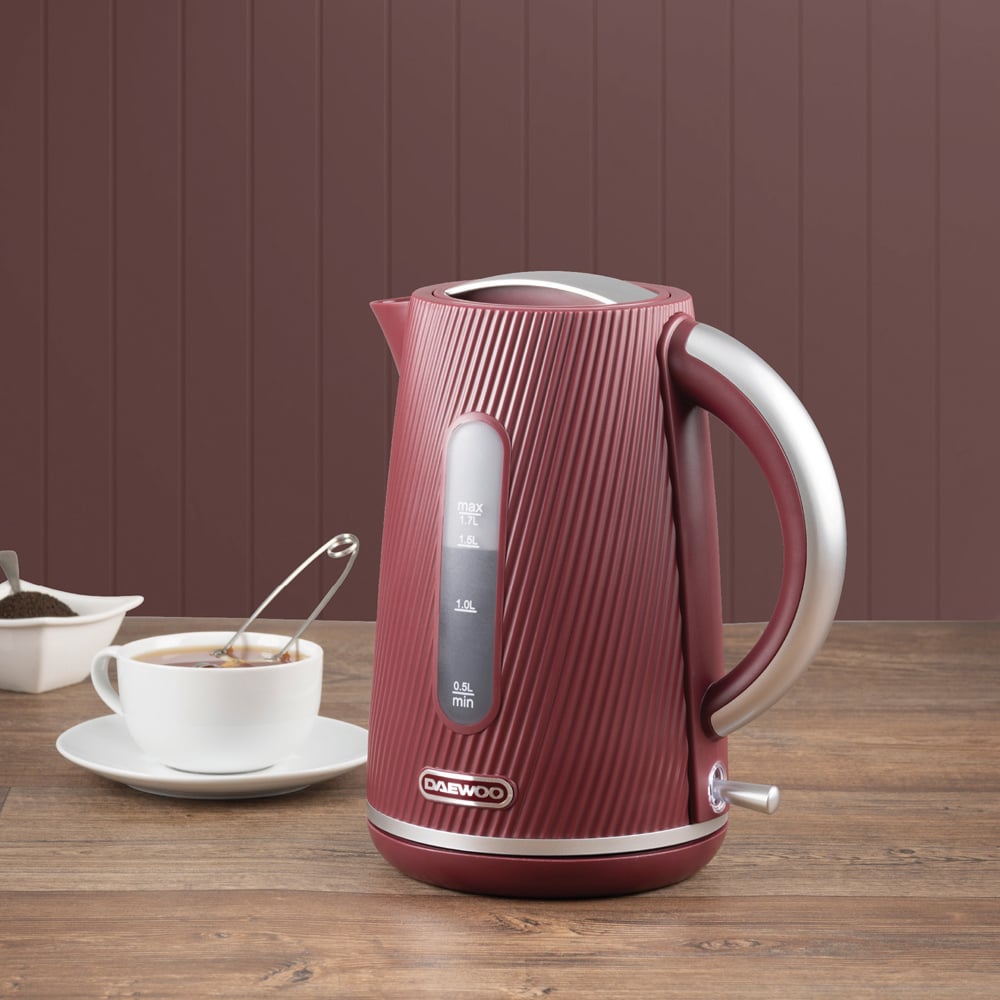 Daewoo SDA2775 Cascade 1.7L Ruby Textured Design Kettle Image 2