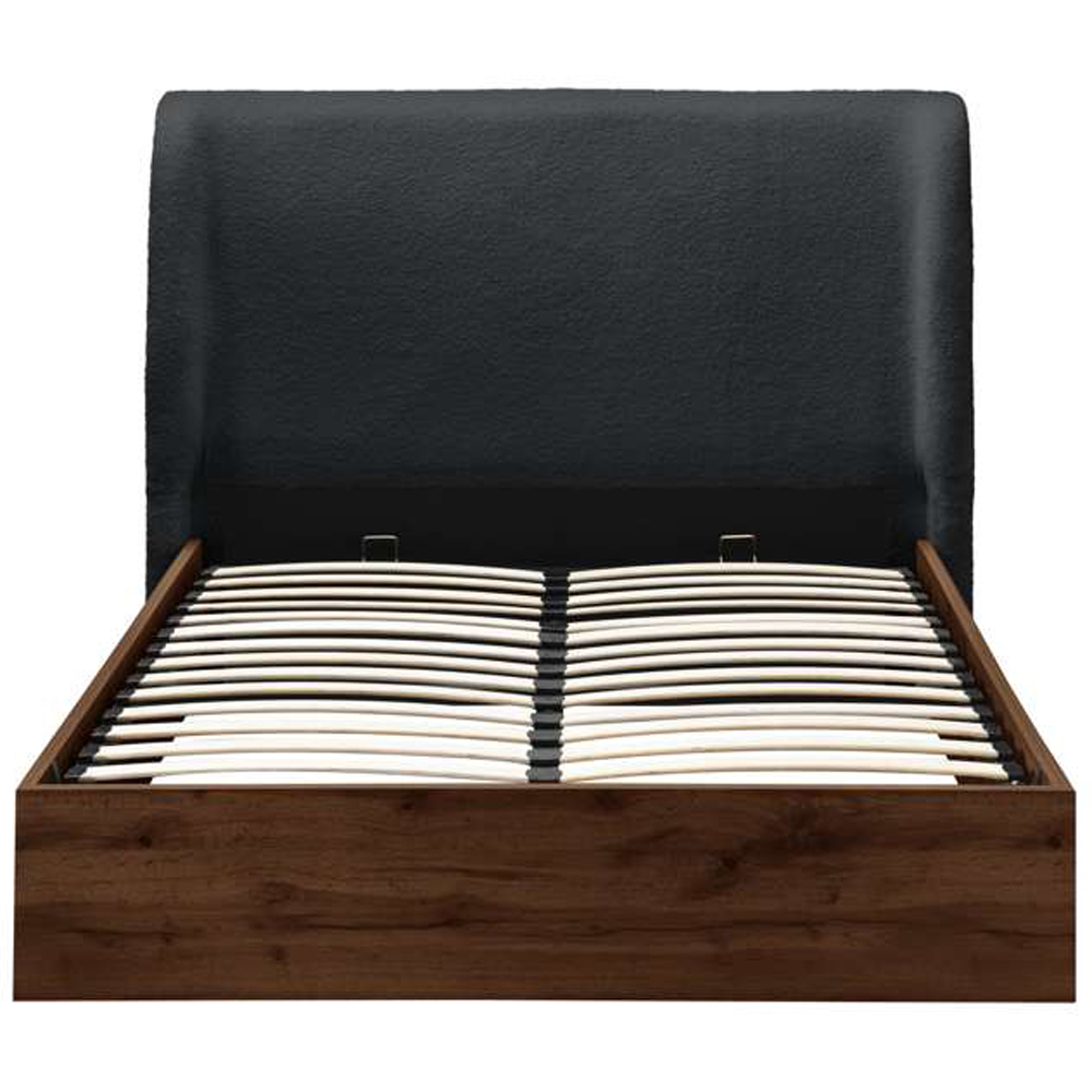 Birlea Halfden King Size Ottoman Bed with Boucle Winged Headboard Image 3