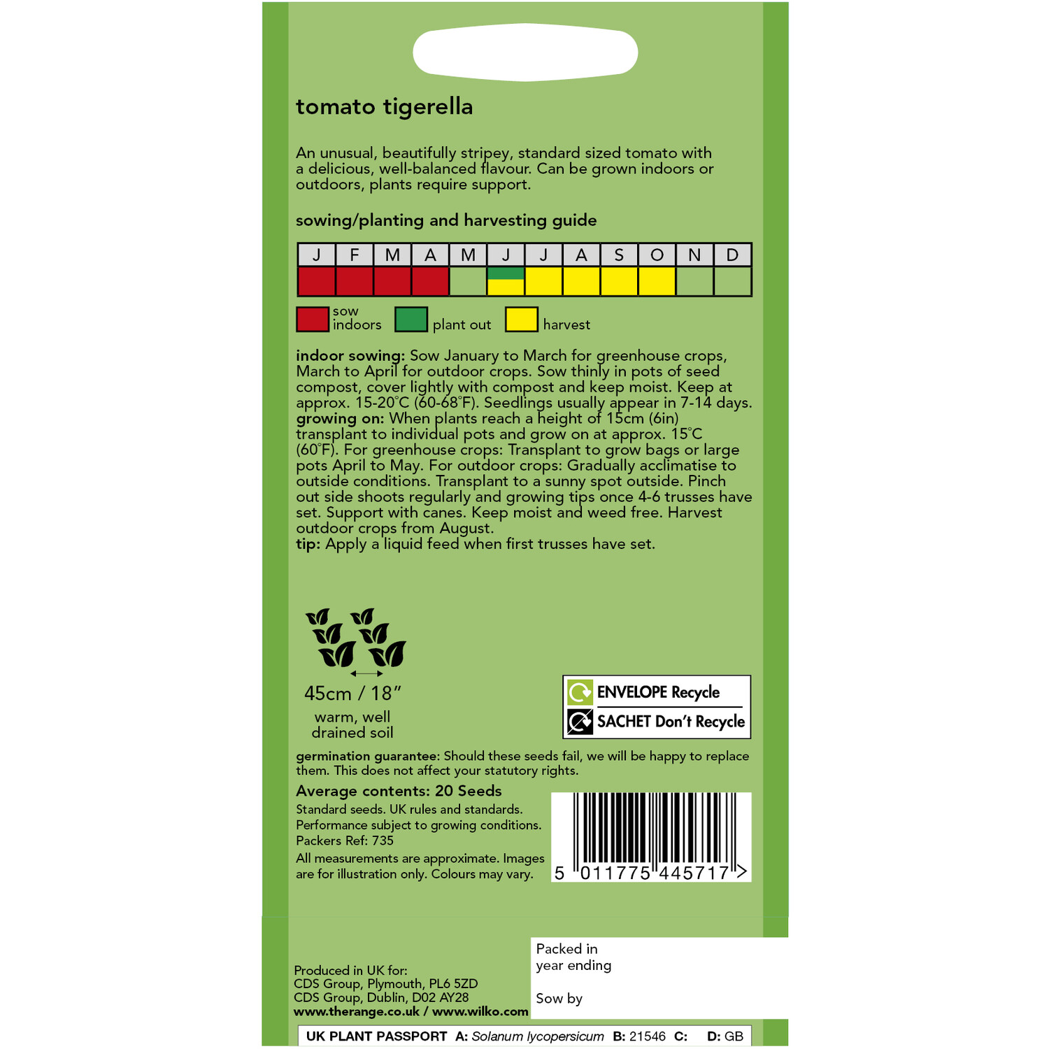 Wilko Tomato Tigerella Seeds Image 2