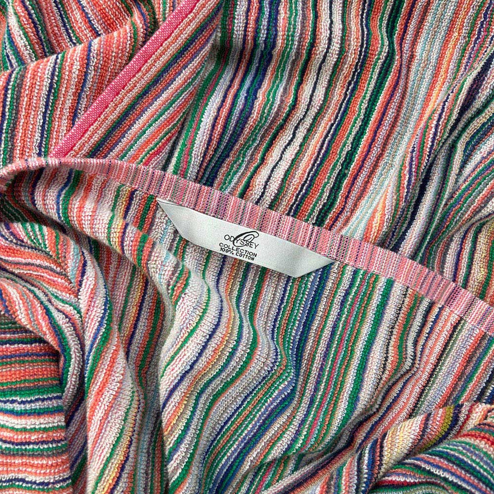 Odyssey Collection Recycled Cotton Multicolour Stripe Hand Towel 6 Pack Image 4