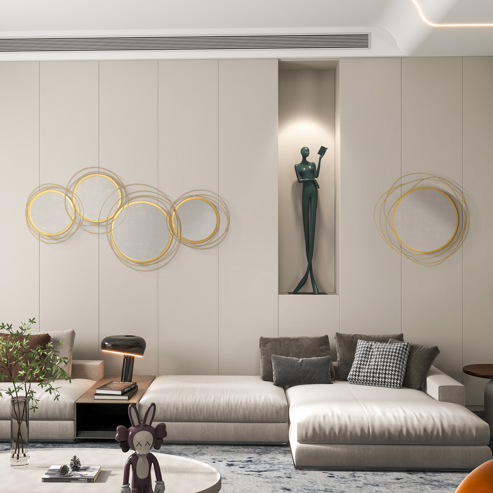 Portland Gold Metal Decorative Wall Mirror 56 x 107cm Image 3