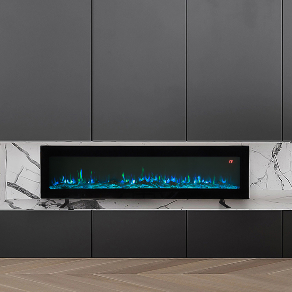 Living and Home 12 Flame Colour Wall Mounted or Freestanding Electric Fireplace 60 inch Image 8