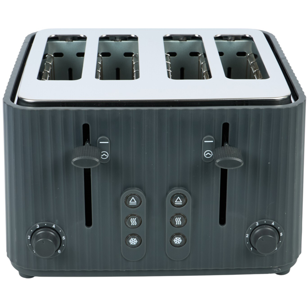 Kitchen Master Ribbed 4 Slice Toaster Charcoal Image 6