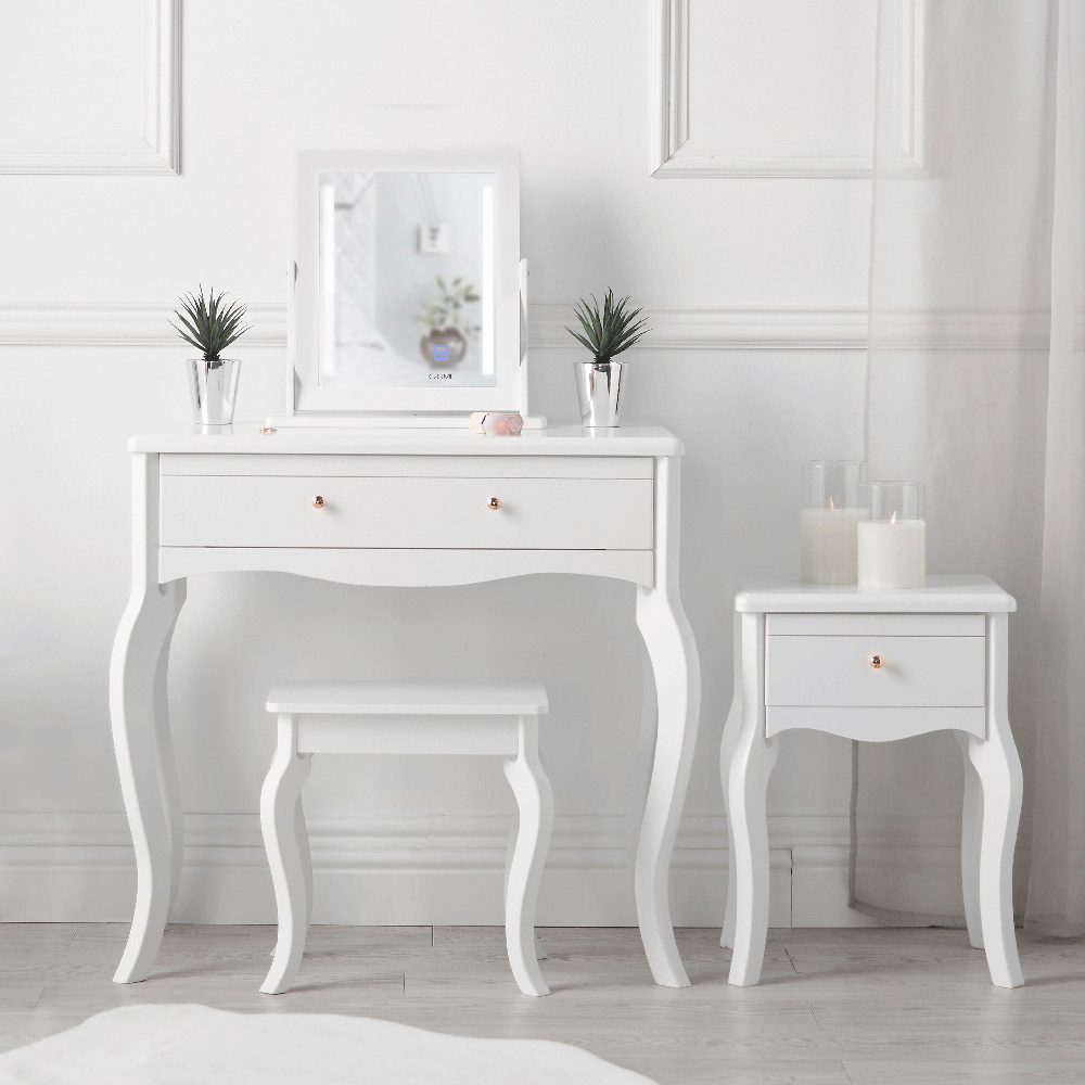 CARME Home Sorrento White Side Table Image 5