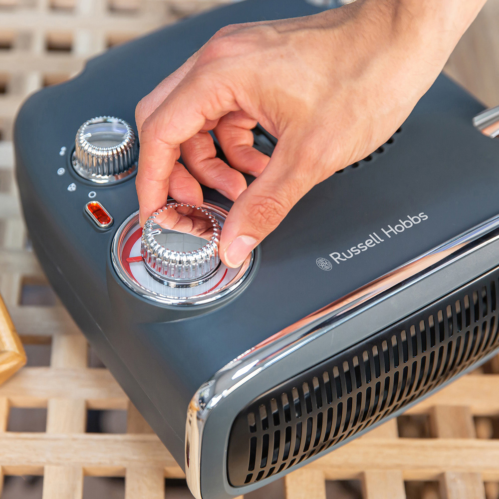 Russell Hobbs RHRETHFH1001G Retro Grey Fan Heater 1800W Image 6