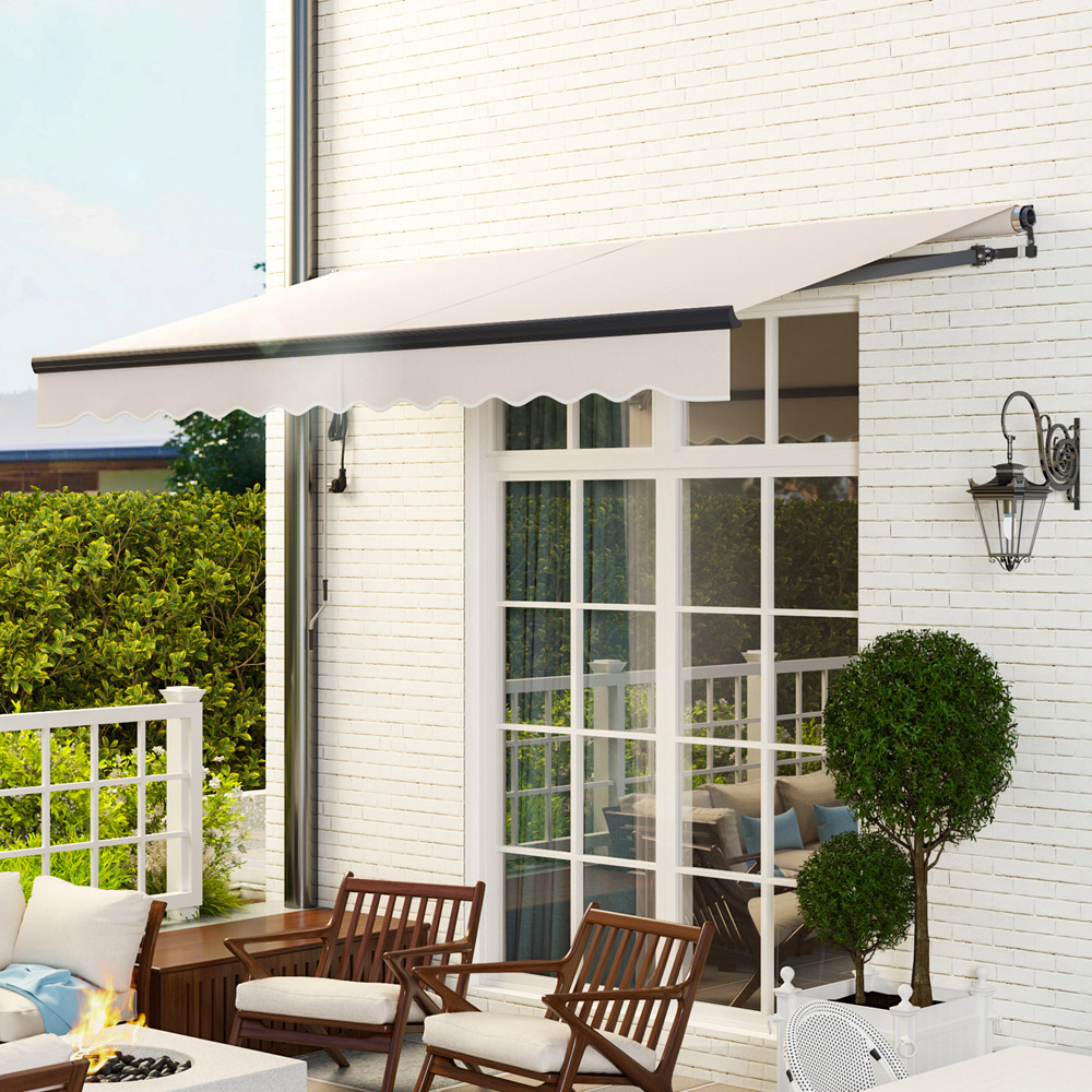 Outsunny 3.5 x 3m Beige Electric Retractable Awning Image 3
