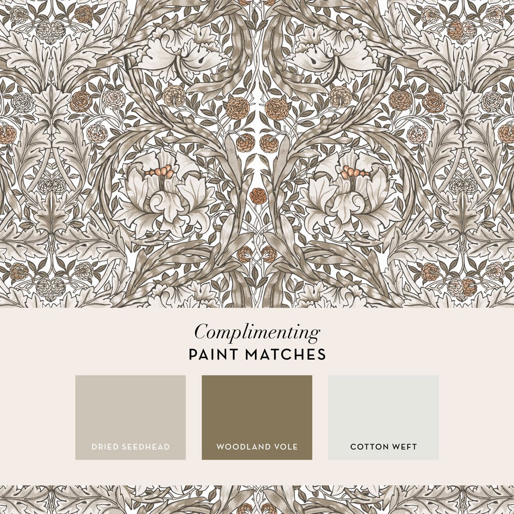 William Morris African Marigold Neutral Mural Image 4