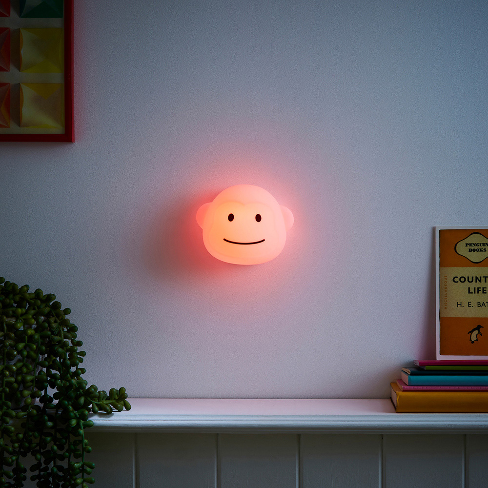Glow Colour Changing Millie Monkey LED Silicone Night Wall Light Image 9