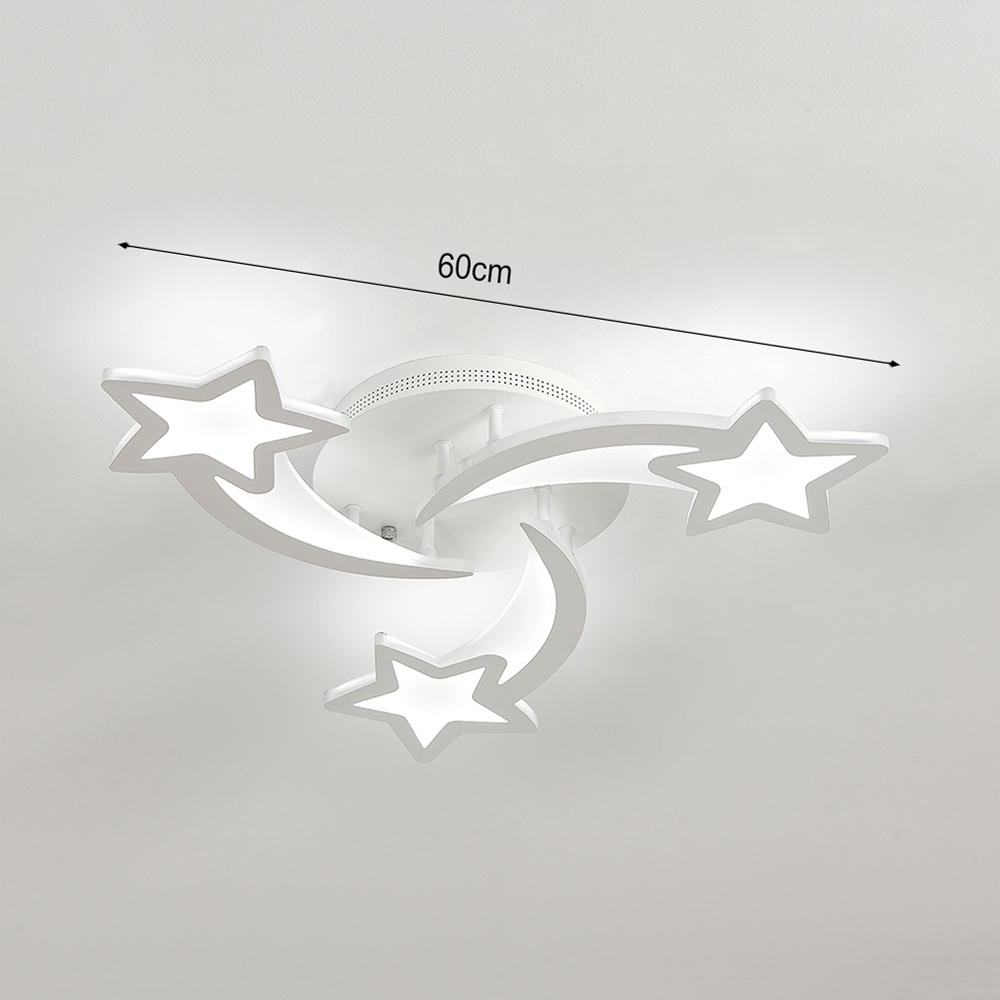 Living and Home White Shooting Stars LED Ceiling Light Image 7
