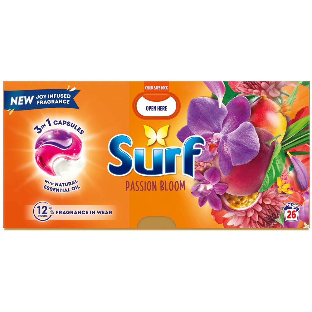 Surf 3 in 1 Passion Bloom Washing Capsules 26 Washes 6 Pack Image 2