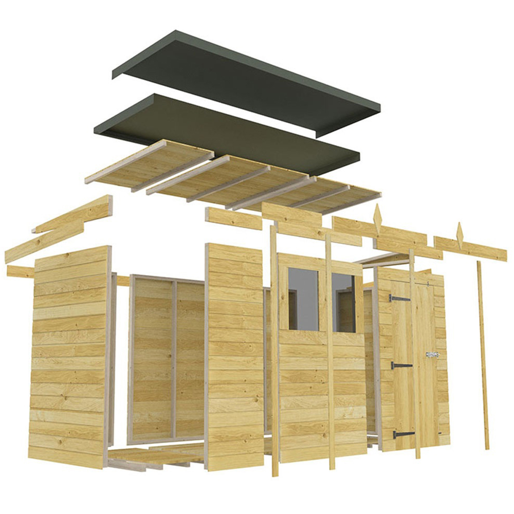 DIY Sheds 17 x 4ft Tongue and Groove Timber Pent Security Shed Image 3