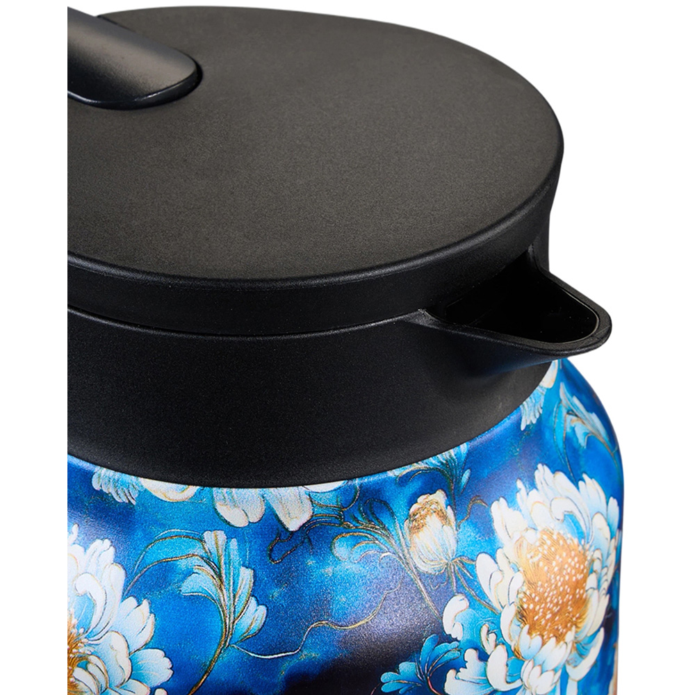 Living and Home Chrysanthemum Vintage Floral Stainless Steel Thermal Teapot with Infuser 1L Image 4