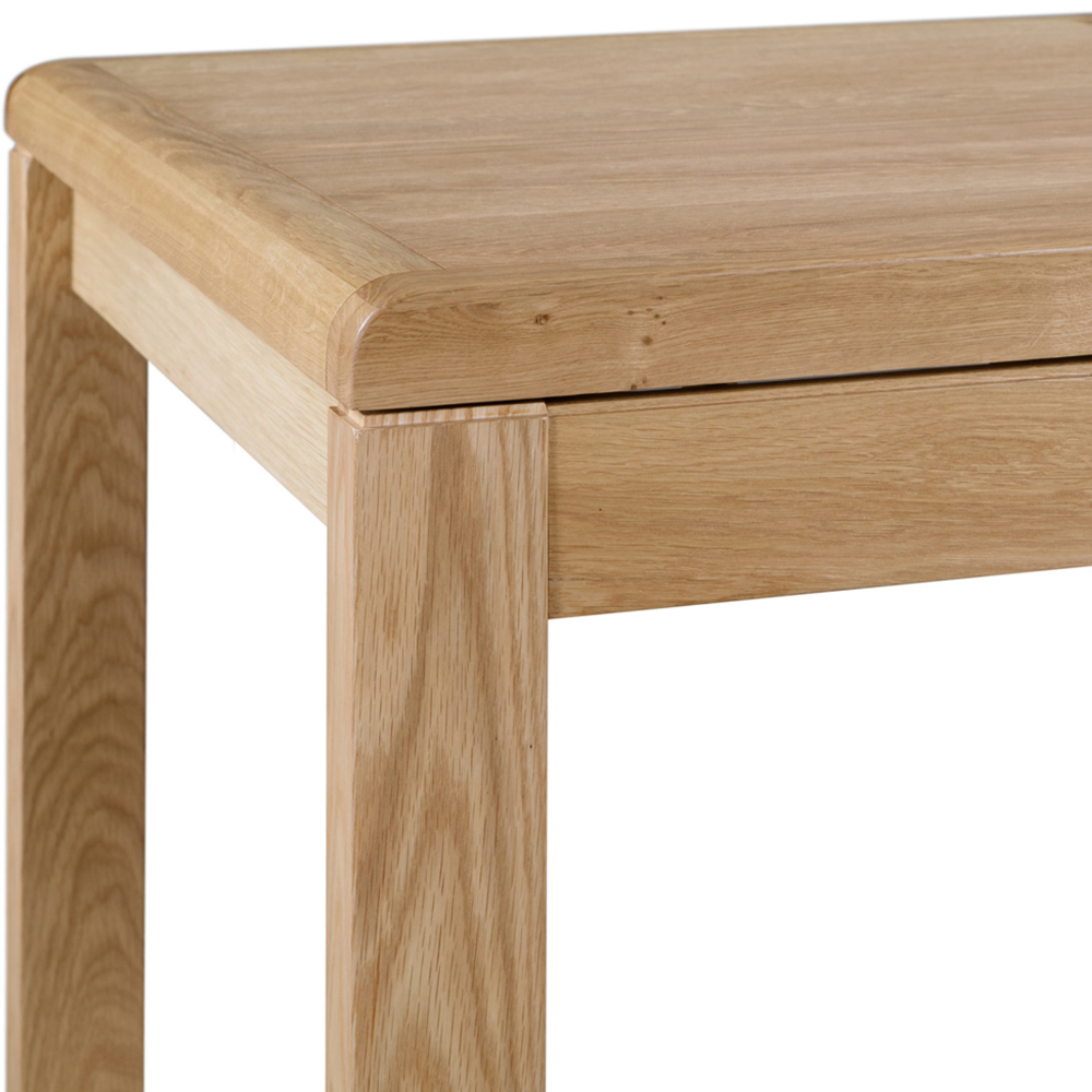 Julian Bowen 4 Seater Curve Oak Extending Dining Table Image 5