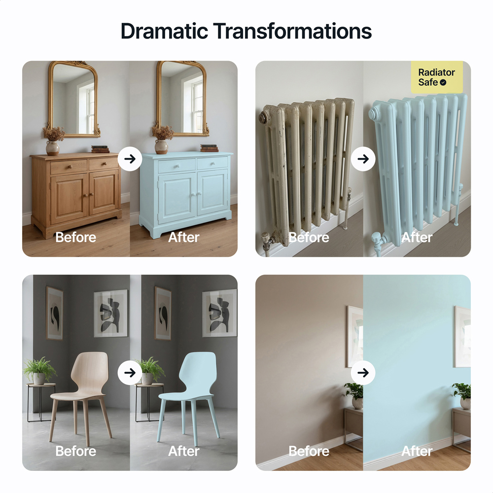 Hemway Pastel Blue Furniture and Walls Matt Chalk Paint 1L Image 5